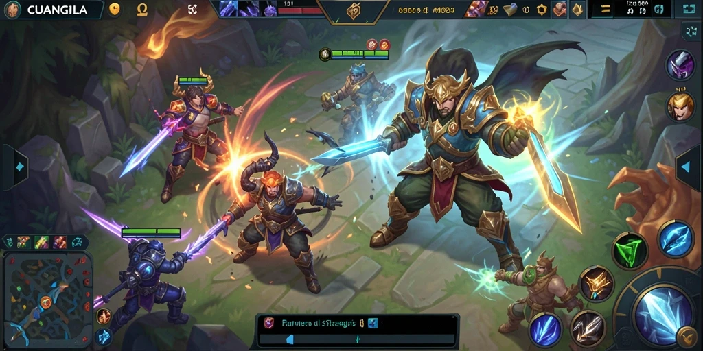 Screenshot gameplay seru CUANGILA dalam aksi MOBA.