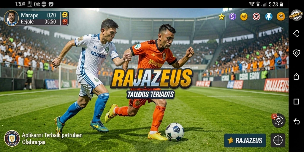 Tampilan gameplay RAJAZEUS dengan fitur taruhan olahraga yang menarik.