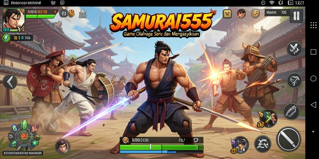 Tampilkan gameplay menegangkan dari SAMURAI555 dengan aksi olahraga seru.