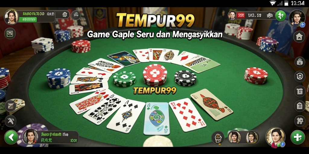 Tampilan gameplay seru dalam TEMPUR99 dengan pemain riang.