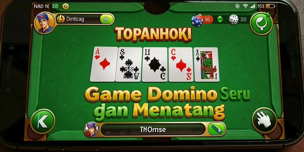 Tampilan gameplay seru dari game Domino TOPANHOKI.